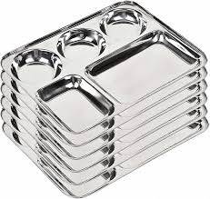 Stainless Steel 5-1 Compartment Dinner Plate